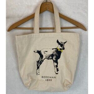 Beekman 1802 Baby Goat Tote Bag Goatie Shopper Shopping Farm Country Core